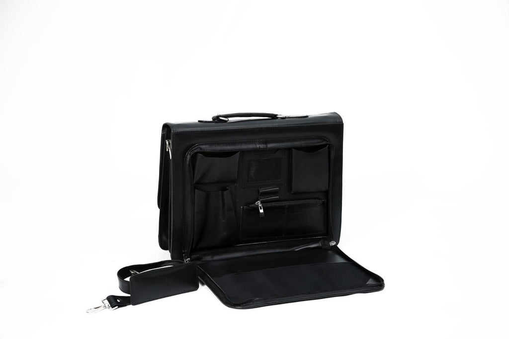 Handcrafted Leather Office Briefcase – Black