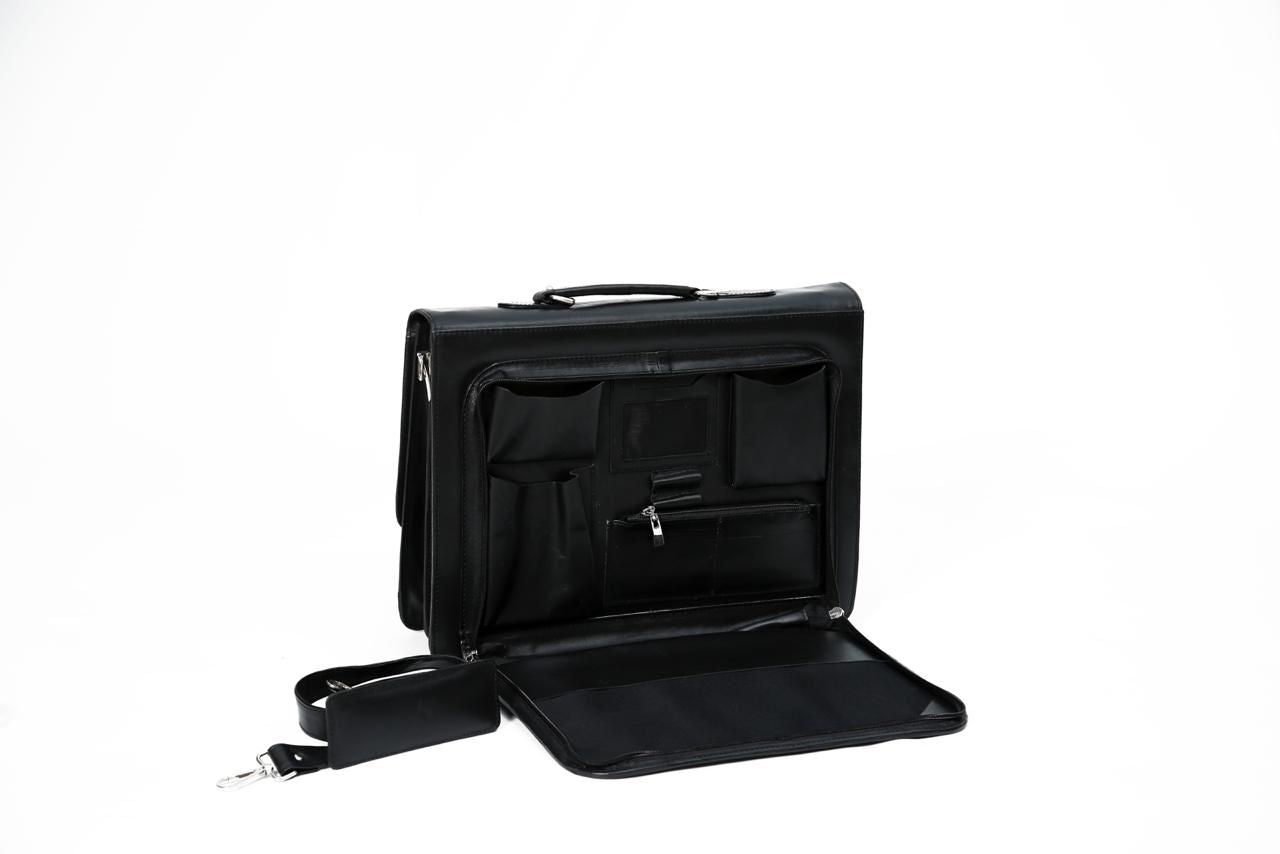 Handcrafted Leather Office Briefcase – Black