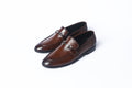Handcrafted Cognac Leather Horsebit Loafer - Dark Brown