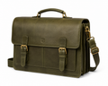 Olive Green Leather Satchel