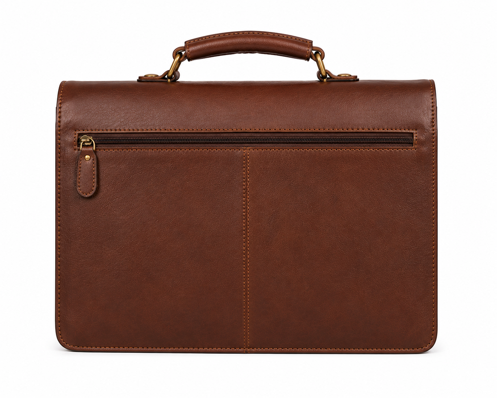 Heritage Leather Briefcase - Brown