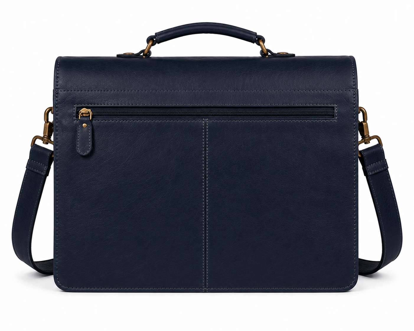 Midnight Navy Leather Satchel
