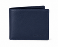Navy Blue Leather Bifold Wallet