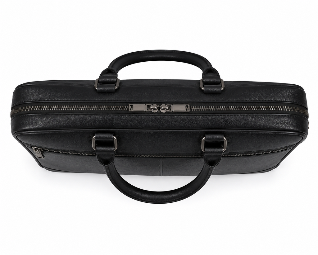 Executive Black Leather Briefcase