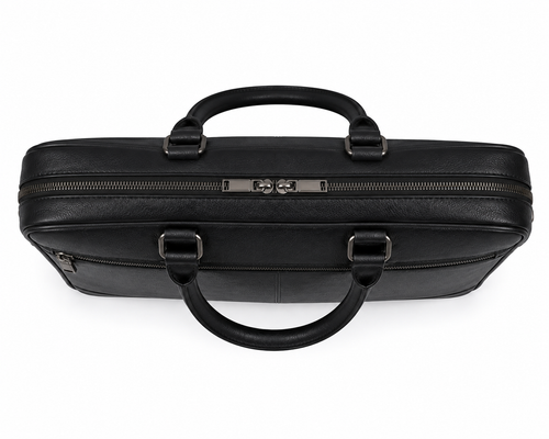 Executive Black Leather Briefcase