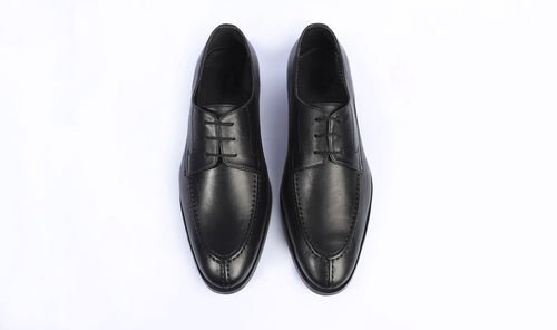 Handcrafted Leather Derby Shoe – Black