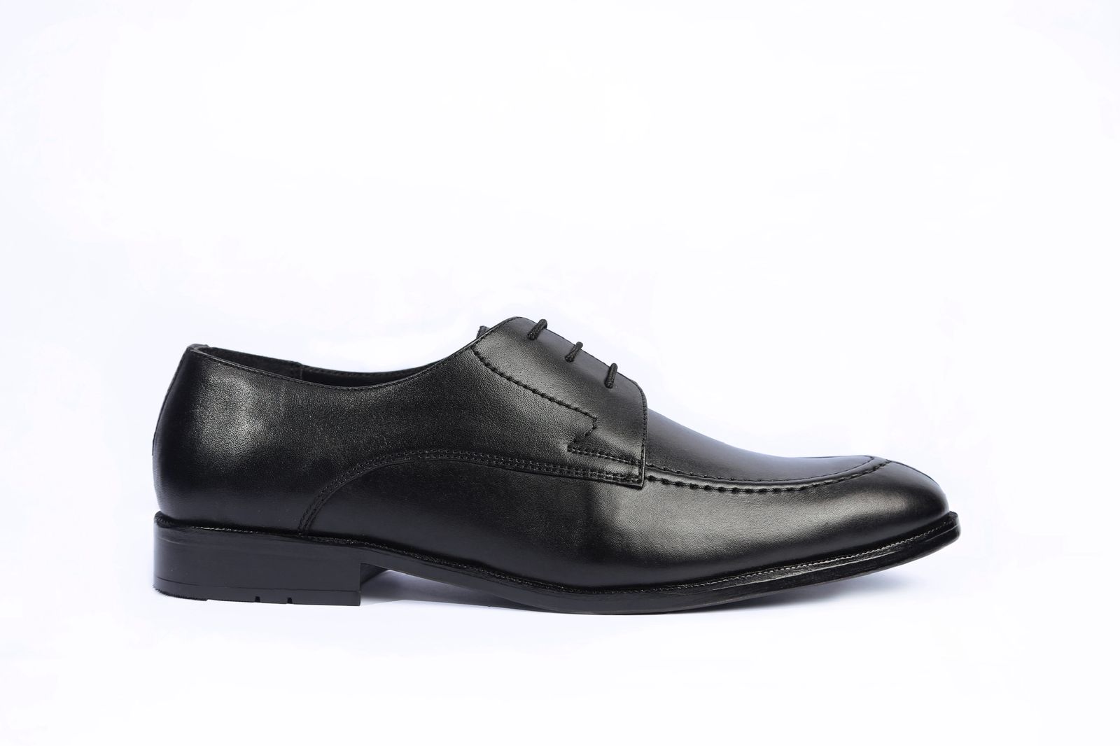 Handcrafted Leather Derby Shoe – Black