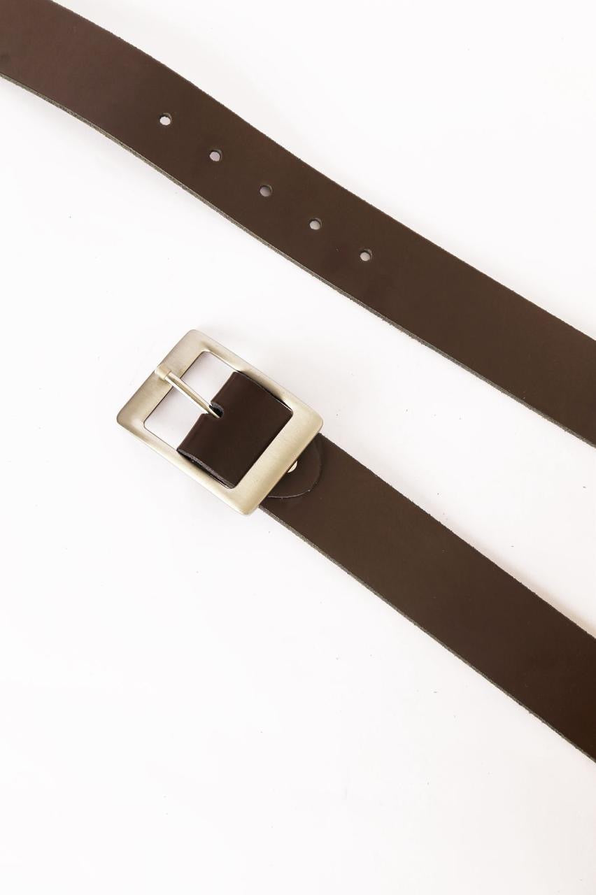 Handcrafted Brown Leather Belt