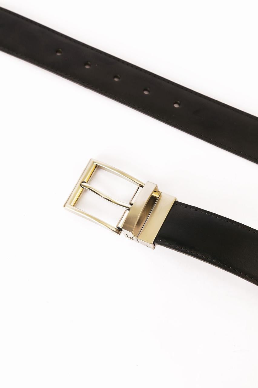 Handcrafted Black Leather Belt